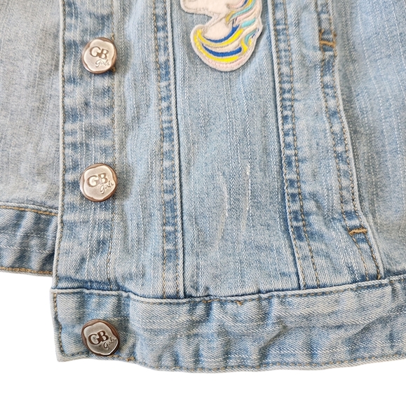 GB Girls Patch Light-Wash Jean Jacket / Size 6X - Picture 6 of 15